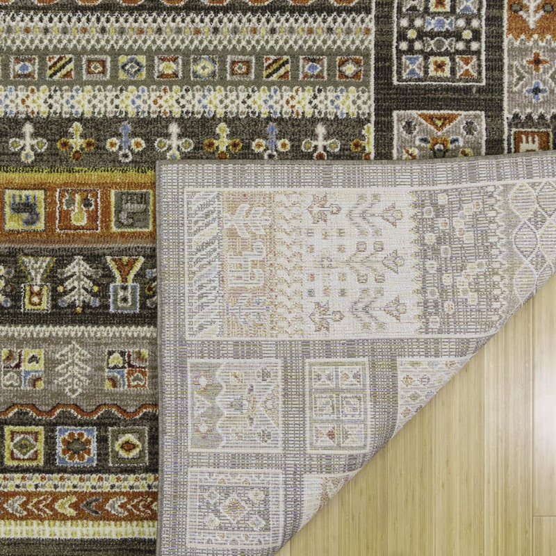Thane Multicolor Synthetic 6' x 9' Rectangular Area Rug