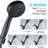 Handheld High Shower - 5 Spray Patterns, Removable , Oil-rubbed Bronze, With Hose Wall Mounted Head Modes , Water Round Shape-118768059