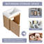 20'' Wall-Mounted Floating Bathroom Vanity with Ceramic Top and Soft-Close Door