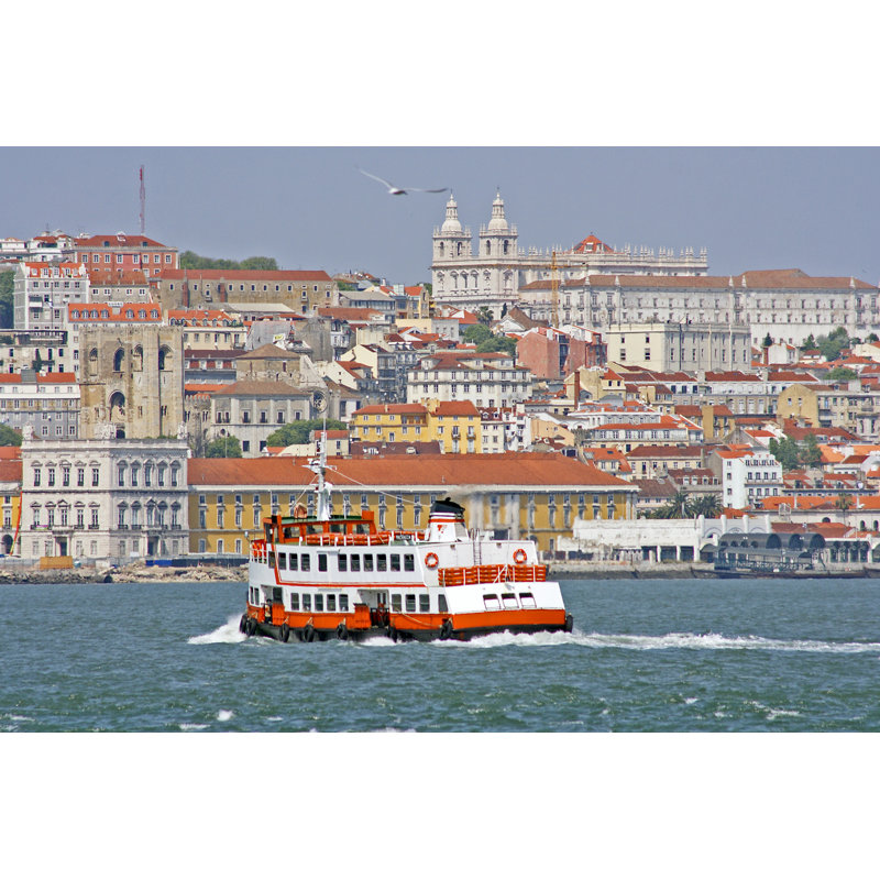 Lisbon With River Tagus by Nisangha - Wrapped Canvas Print, 61cm H x 91cm W