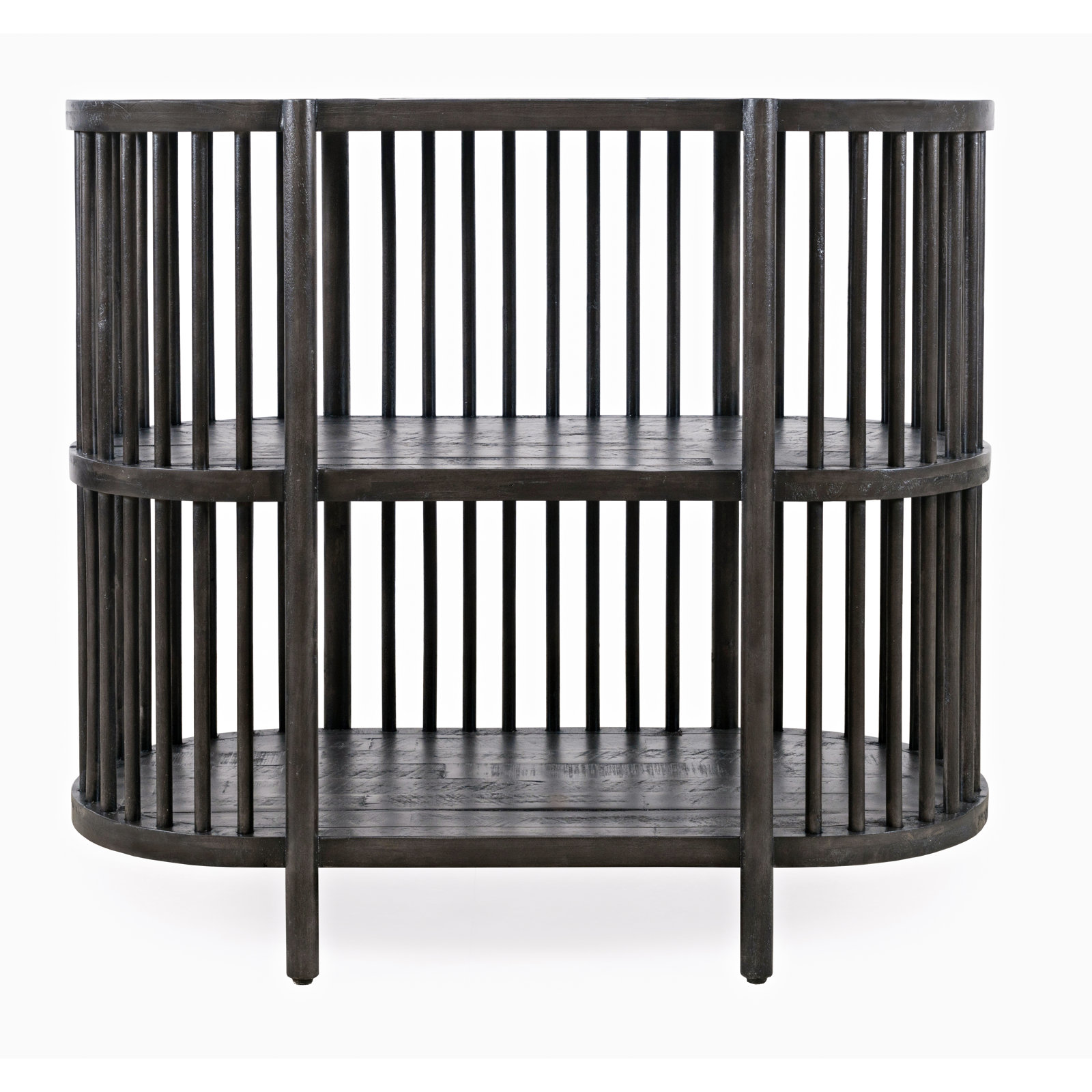 36'' Solid Wood Console Table, Black Wash