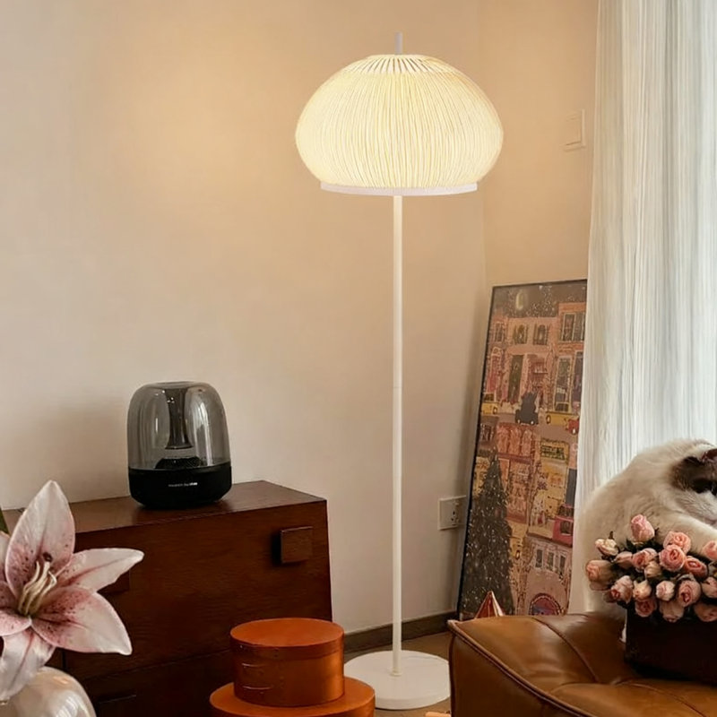 Beige + White Plastic + Iron Free form Floor Lamps
