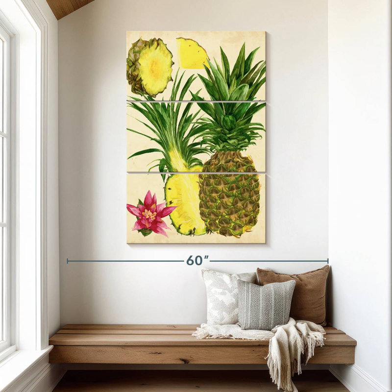 Yarlin Tropical Pineapple Study I, 50" H x 32" W