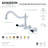 Kingston Brass Duchess Double-Handle 3-Hole Wall-Mount Kitchen Faucet-48381132