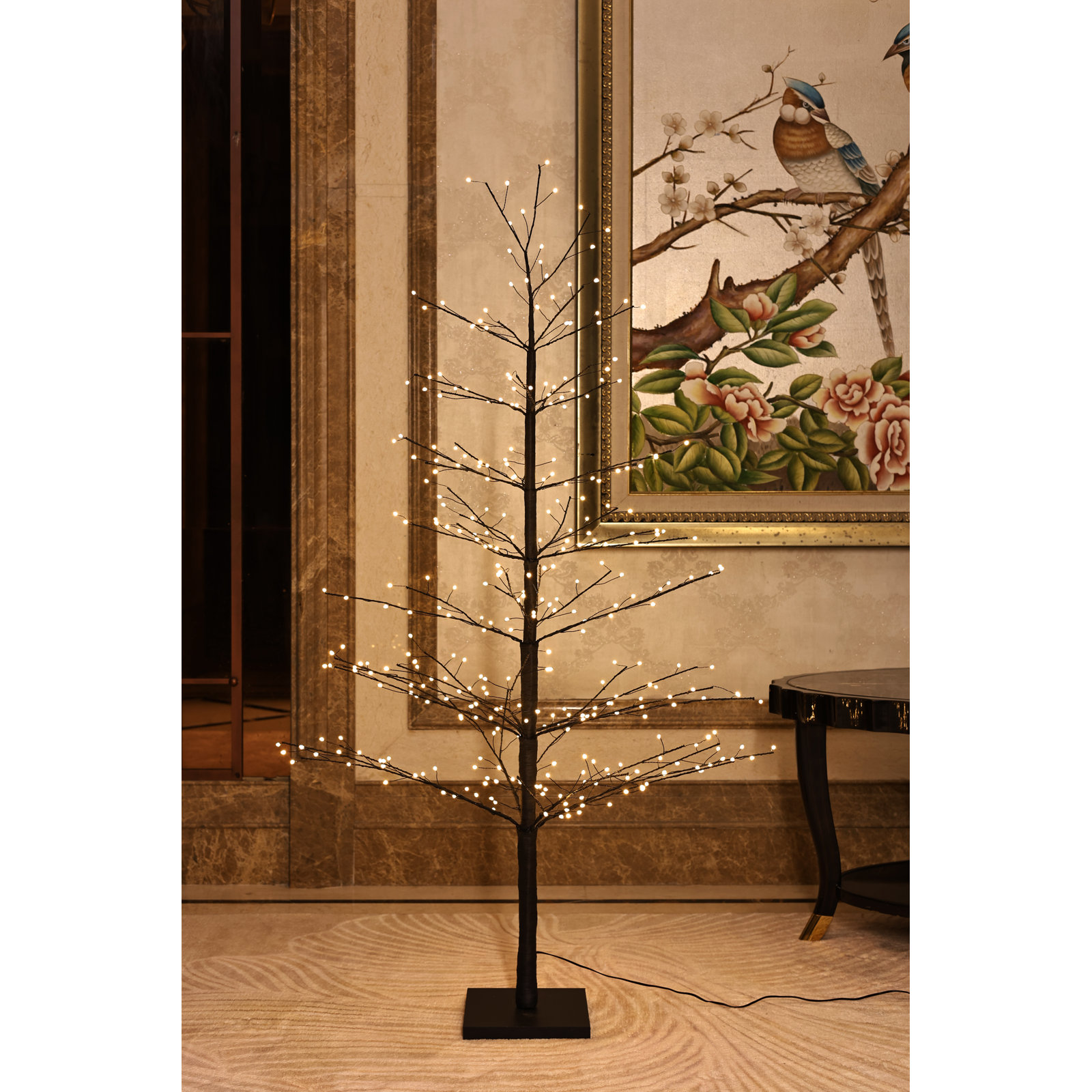 Black Birch Tree with LED Lights Indoor Use Only, 47.24"
