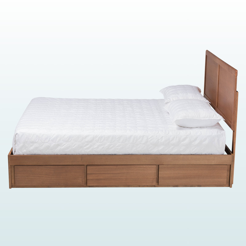 Xil0 Transitional 3-Drawer Platform Storage Bed, Queen