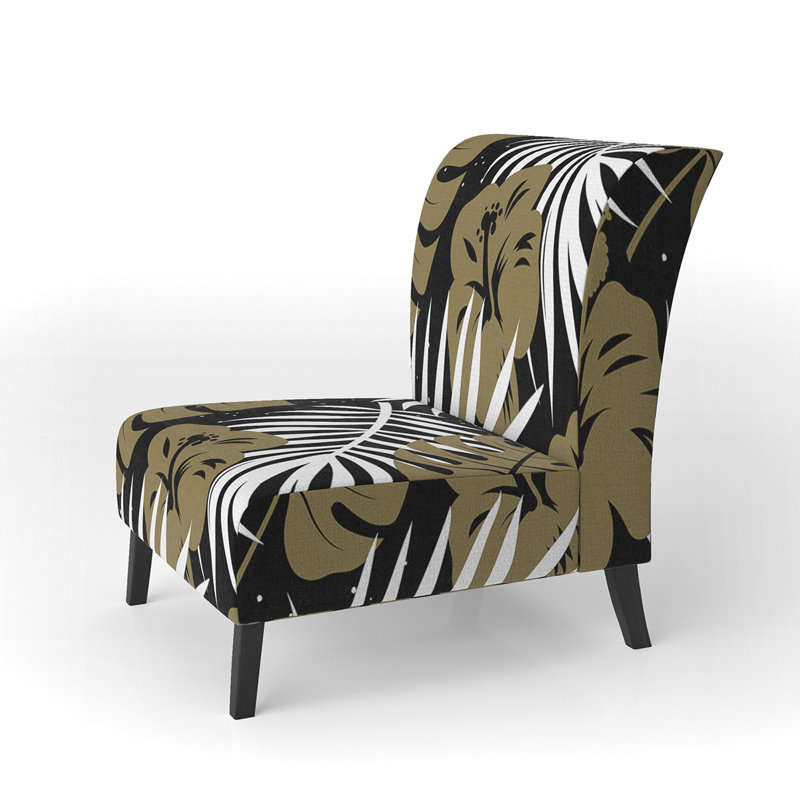 Fauteuil de chambre d'appoint en velours noir et blanc