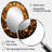Abstract Golden Sunflower Glam Blooming - Gold Traditional Oval Wall Mirror-1750397381
