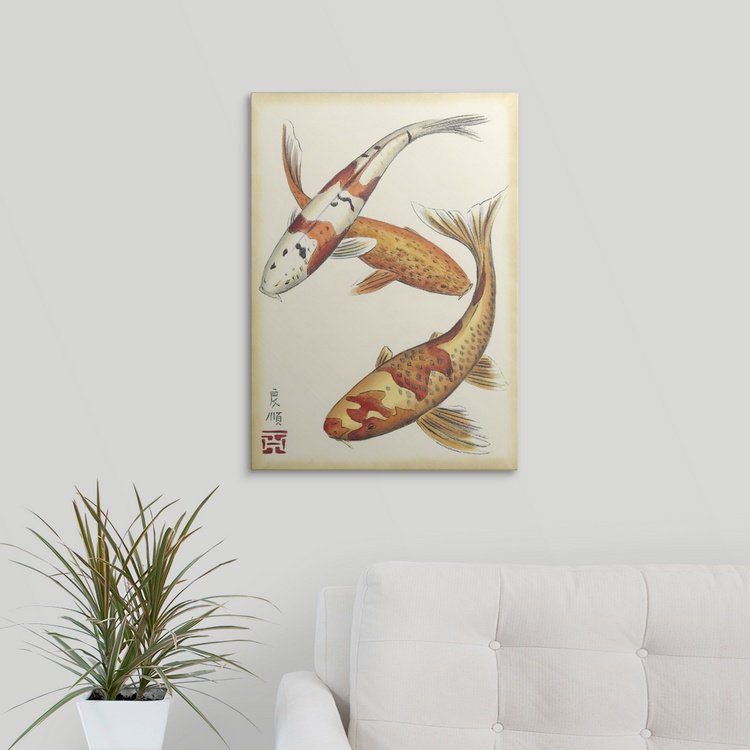 'Koi Fish I' Chariklia Zarris Graphic Art Print Bay Isle Home™ 