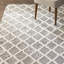 Tapis à motif géométrique tissé à plat à la main ivoire / noir Russo-1239657987