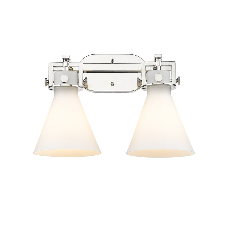 Skokie 2 - Light Dimmable Vanity Light, White, Polished Nickel