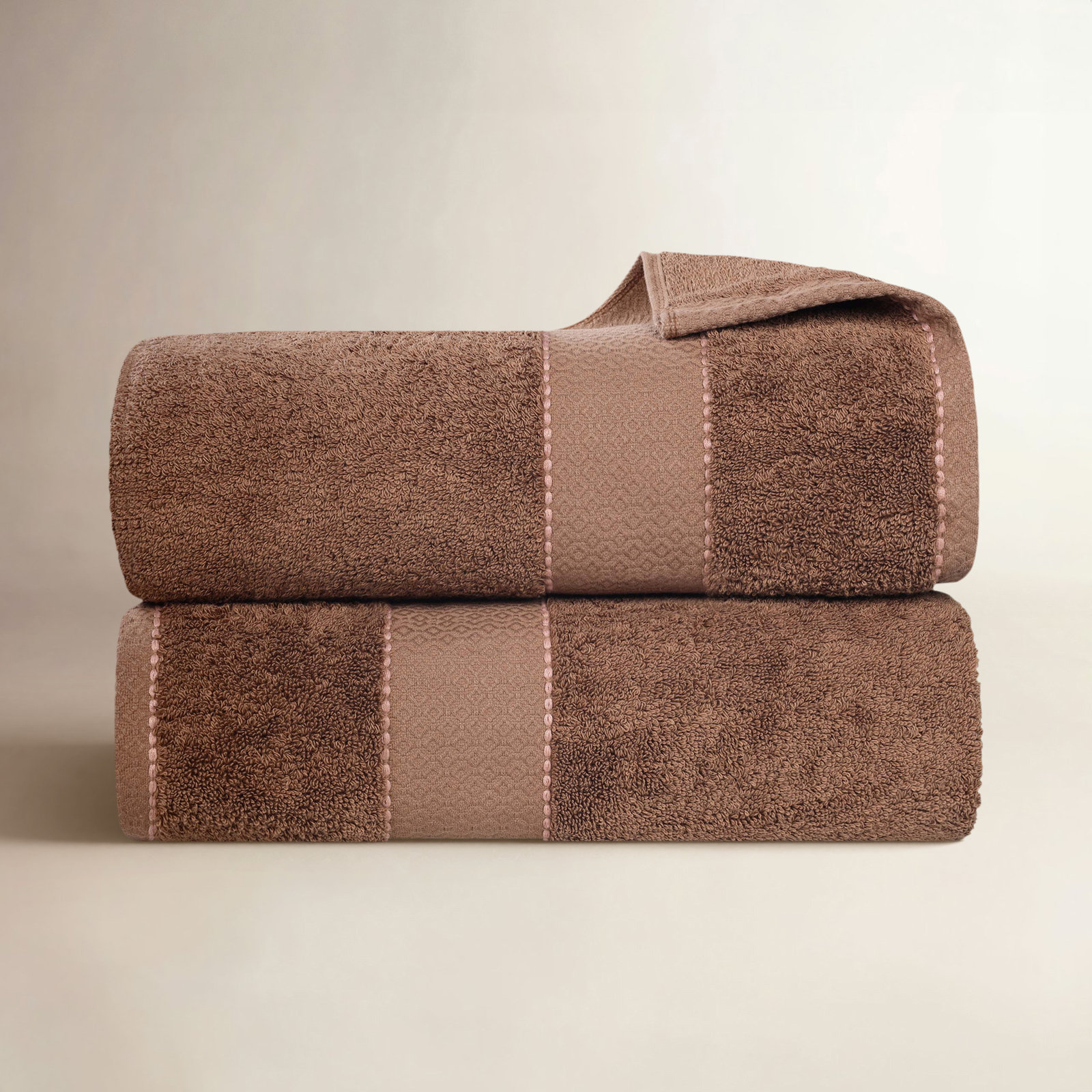 Abrianna Giza Cotton Bath Sheet, Chocolate