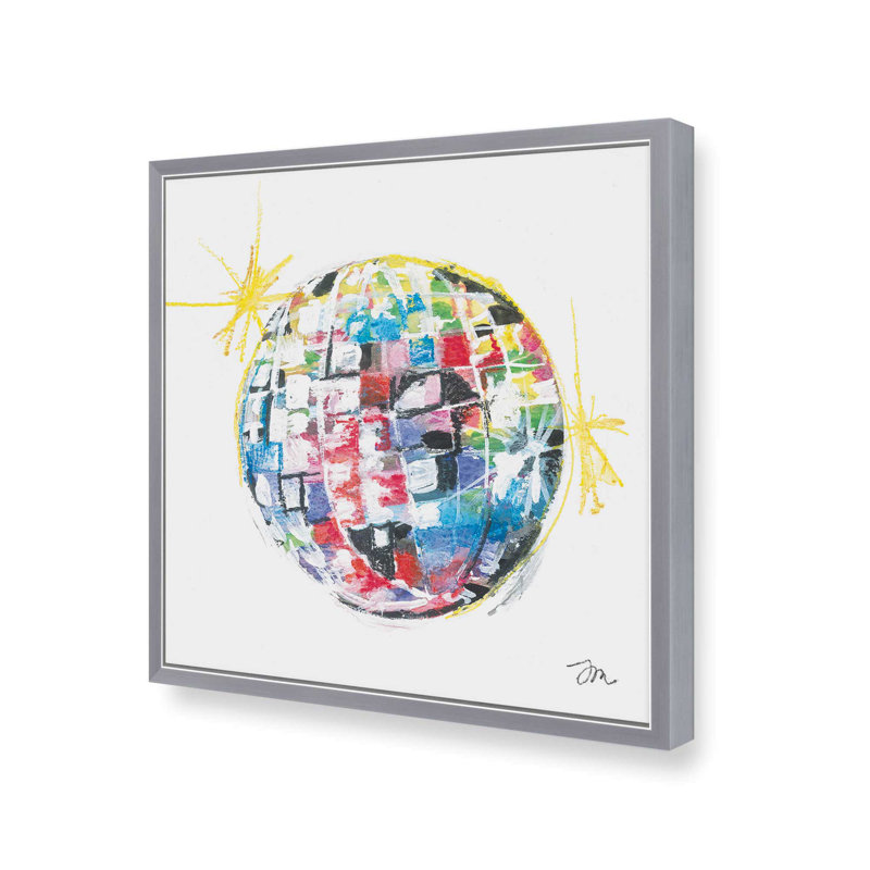 Prism Party by Jessica Mingo Art Print, Argent, L 36 x H 36, Impression encadrée