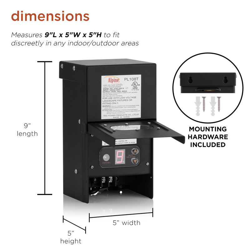 300 Watt Transformer with Timer and Photo Cell