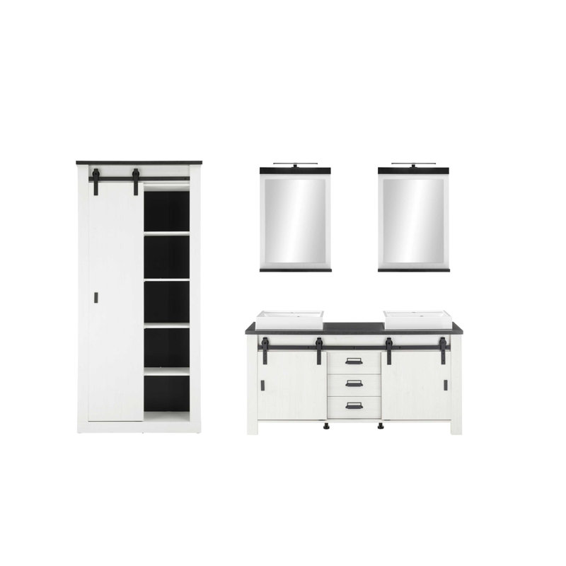 Jackeline Bathroom Suite, White