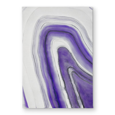 Purple Round Geode Door Mat | Illustrative Indoor Outdoor Decor