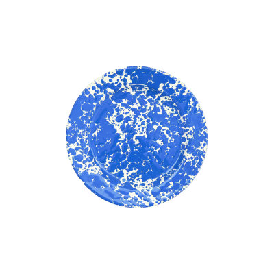 Splatter Flat Salad Plates, Black