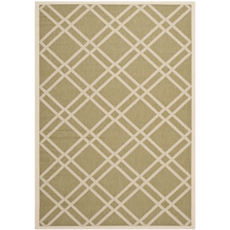 Kessler Geometric Hand Woven Indoor / Outdoor Area Rug