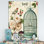 «Blue Cottage Bird, Birdcage and Apple Blossoms II», reproduction d'art sur toile tendue