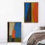 Art mural abstrait, ensemble de 2 reproductions d'art encadrées sur toile-118759299-118759302