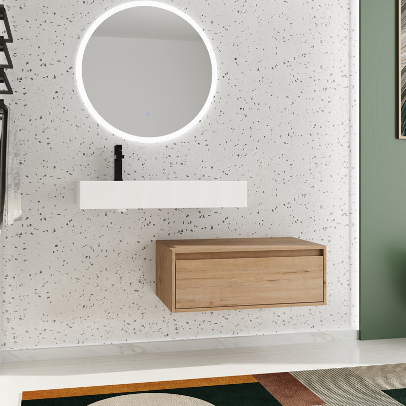 30'' Single Bathroom Vanity with Resin Top