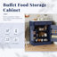 Armoires de rangement avec garde-manger, armoire de cuisine moderne en MDF effet marbre