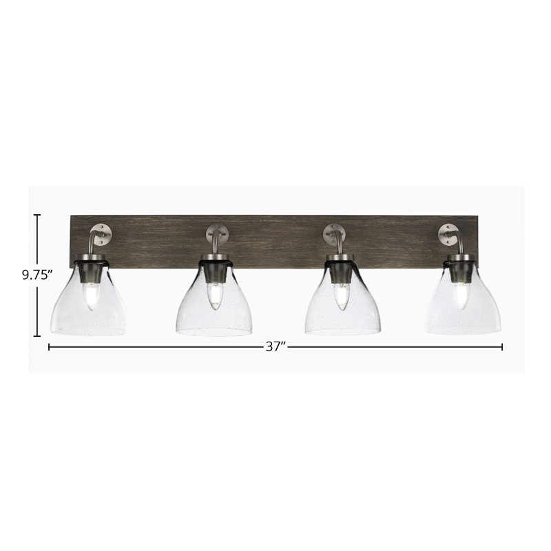 Barre d'éclairage de salle de bain 4 lumières Oxbridge