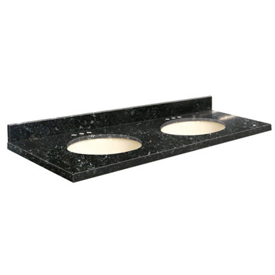 Plateau de salle de bain double 61 po meuble-lavabo