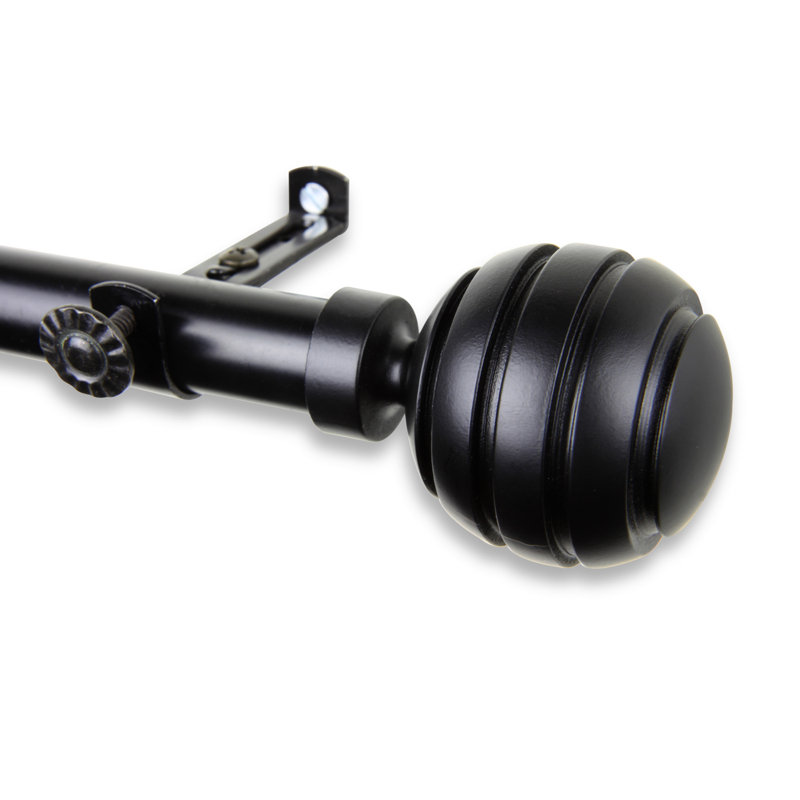 Tringle à rideaux simple Pepin, 28 po à 48 po, Noir