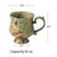 Tasse en céramique 10 pieds, tasse à thé rustique faite à la main avec poignée, lavable au lave-vaisselle et au micro-ondes (brun turquoise)-324630573