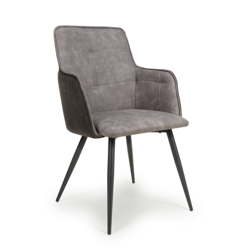 Eara 48cm H Polyester Blend Upholstered Armchair, Light Grey