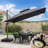 11' Square Cantilever Umbrella with Base and Soft 12 Colours Changing Light for Umbrella-100673674