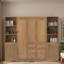 Wooden Murphy Bed With Storage Shelves And Cabinets