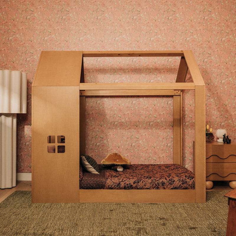 Uchi Montessori-Inspired House Twin Bed, Honey