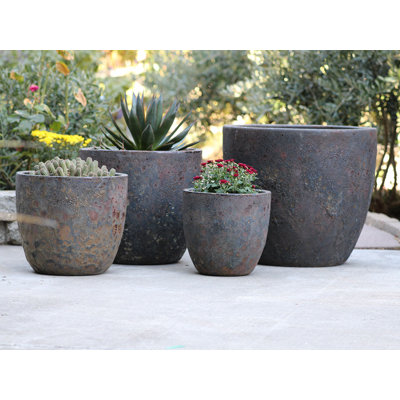 PLANTATOREM Coco Pots (Coral Rust) - Handcrafted High-Fired Ceramic