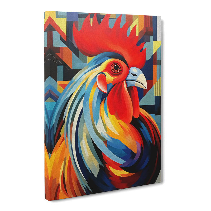 Rooster Constructivism - No Frame Print, 76cm H x 50cm W x 3cm D