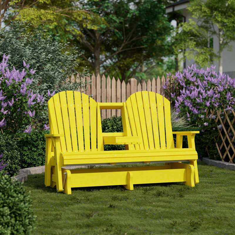 Fauteuil oscillant 5 pi avec console Heritage, Jaune citron