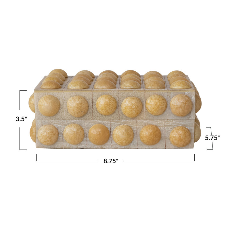 Boîte à canettes en résine marbrée faite à la main