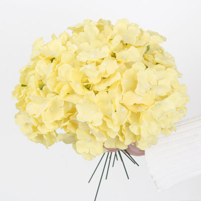 Artificial Hydrangea Flower Head With Pole
