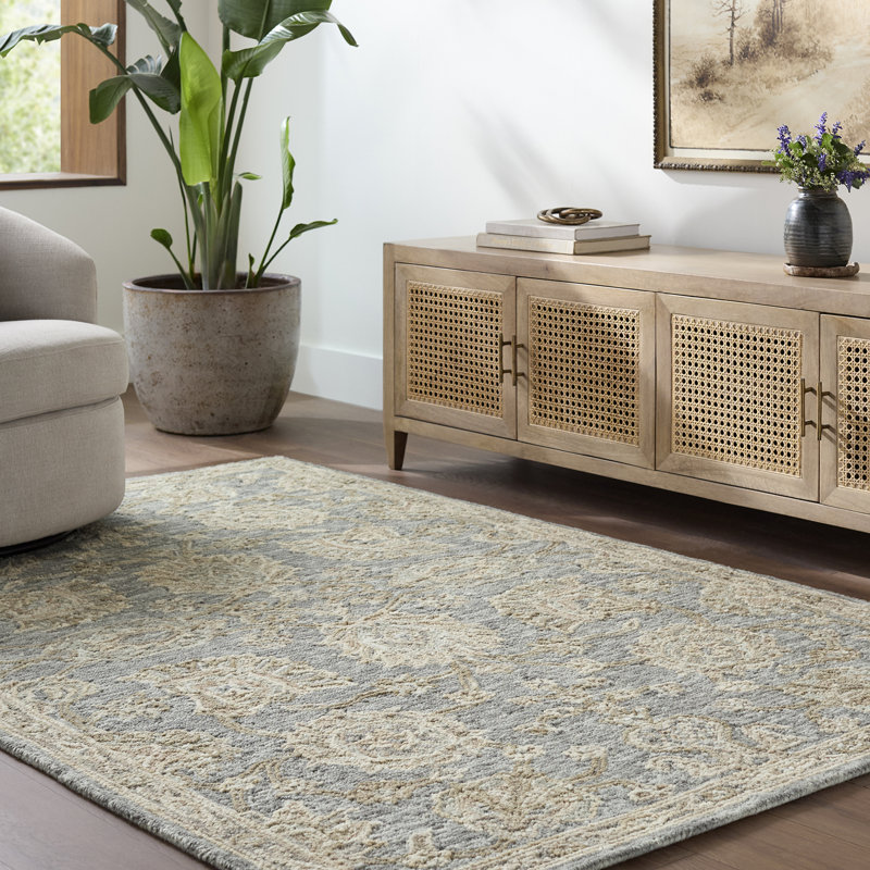 Moroccan Wool Hand Tufted Area Rug, Rectangle 183 x 274 cm