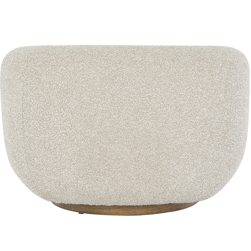 Fitz Swivel Chair, Cream Polyester