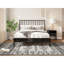 Indigo Spindle Platform Bed with Bamboo and Metal Support-121357672-121357668
