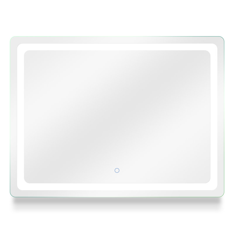 Porphyrion Metal Flat Wall Mirror, 48" W x 36" H