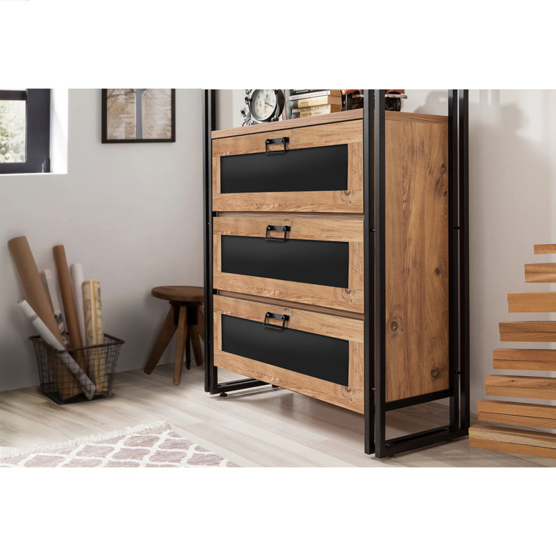 Bibliothèque standard en métal H 78,74 "x l 43,31" Zina