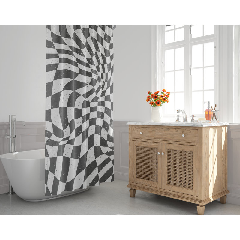 Rideau de douche Acid Checkerboard