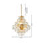 Lustre en acier inoxydable à 8 lumières avec accents en cristal transparent-1354372979