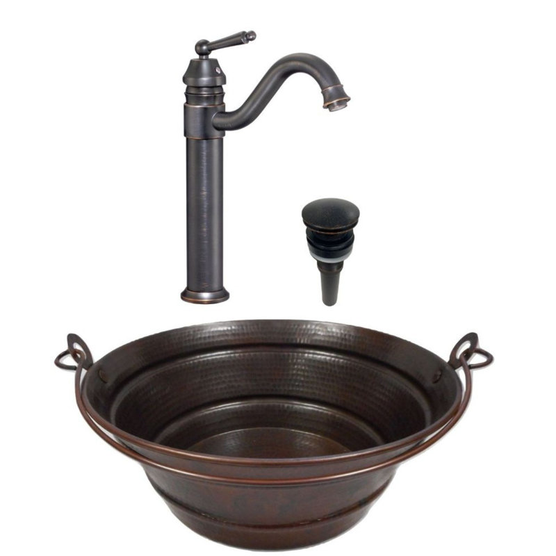 Lavabo vasque en cuivre 15 po R0und