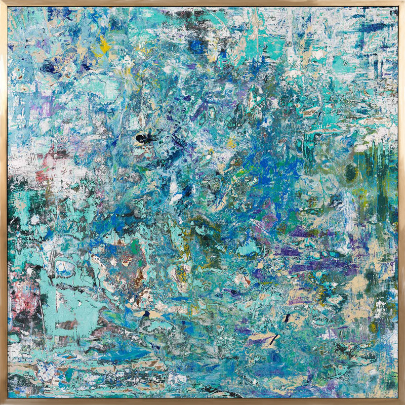 To The Surface Painting, Gold Framed