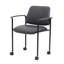 Chaise empilable Jill Diamond, roues à capuchon, siège en cascade, vinyle noir