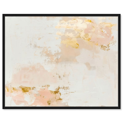 "Gold Shimmer", impression sur toile encadrée par Art Remedy, cadre noir, 36 x 30
